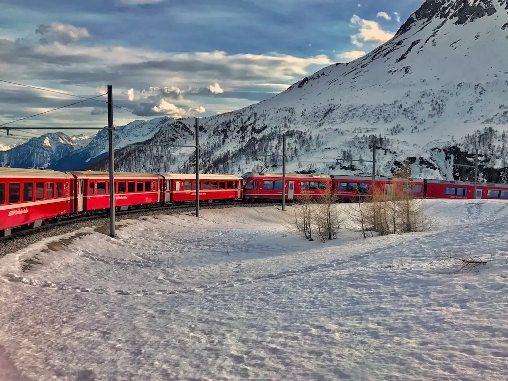 swiss alps bernina express rail tour